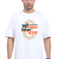 White Printed Oversized Humor T-Shirts for Men