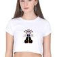 Use Your Energy Wisely Crop Top For Women