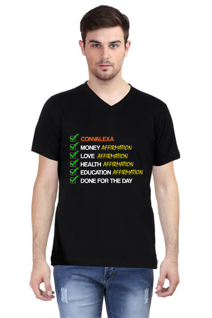 Men Daily Affirmations V-Neck T-Shirt