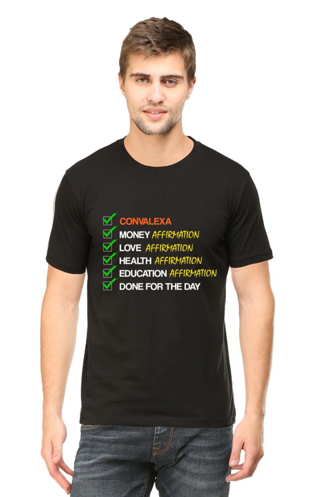 Daily Affirmations Checklist T-Shirt For Hustlers By ConvaLexa