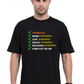 Printed Daily Affirmations Oversized T-Shirts for Men