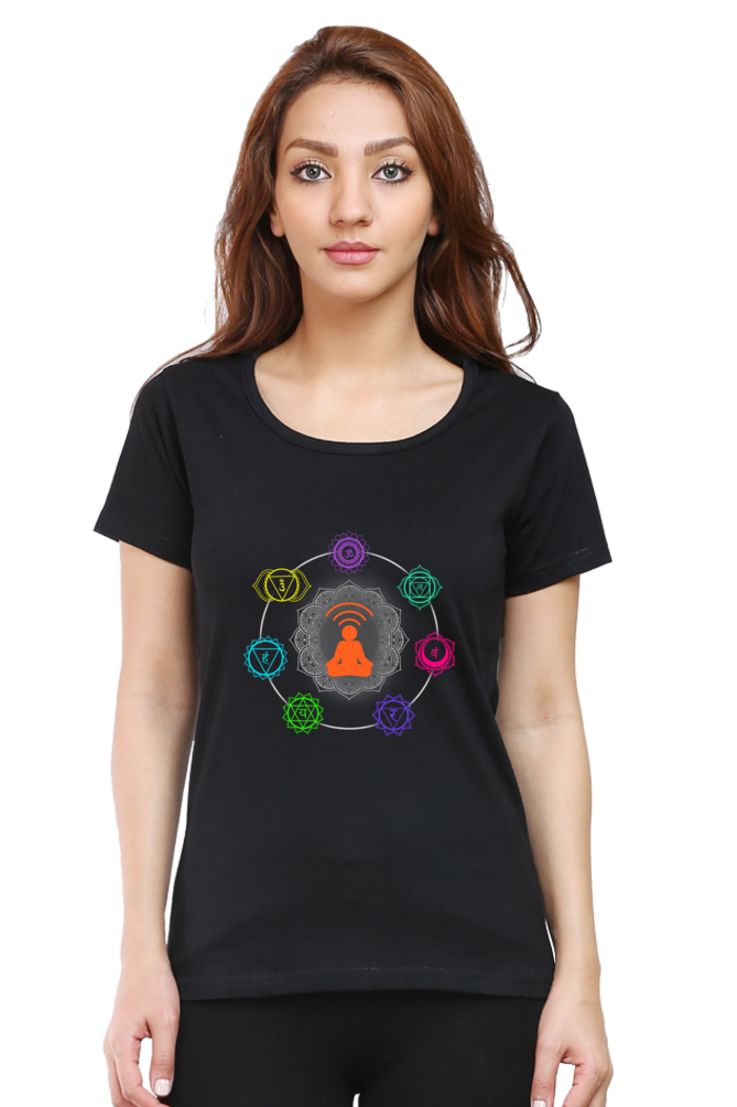 Women T-shirt Black Manifestation