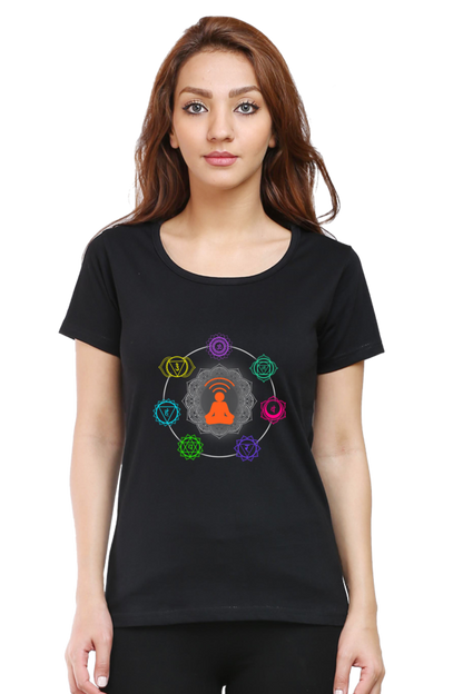 Women T-shirt Black Manifestation