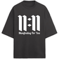 Terry Men's Black Oversized Half sleeve 11:11 stylish T-shirt