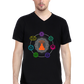 7 Chakra V-Neck T-Shirt, Black, Navy Blue