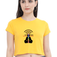 Use Your Energy Wisely Crop Top For Women