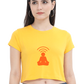 Women Crop Top Black Human WiFi