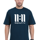 Black Oversized Classic T-shirt For Men 11:11 Manifestation