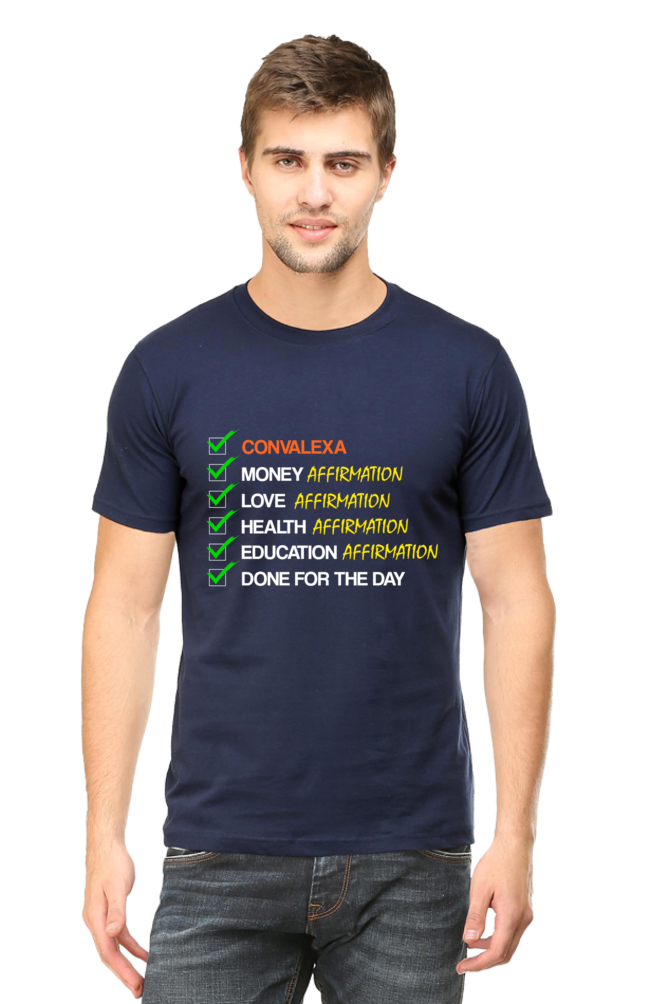 Daily Affirmations Checklist T-Shirt For Hustlers By ConvaLexa