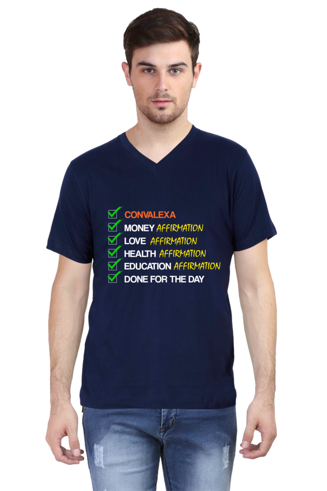 Men Daily Affirmations V-Neck T-Shirt