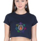 7 Chakras Women Crop Top Black