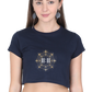 Women 11:11 Crop Top Black and Navy Blue