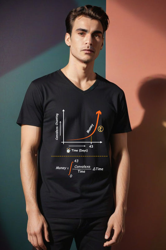 43 Days Hard ConvaLexa Challenge For Men, Black V -Neck T-shirt