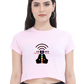 Use Your Energy Wisely Crop Top For Women