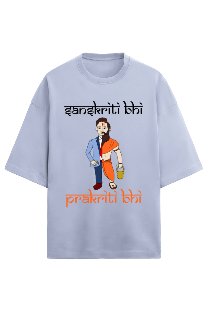 Hustler Sanatan Baggy Oversized French Terry T-Shirts For Men