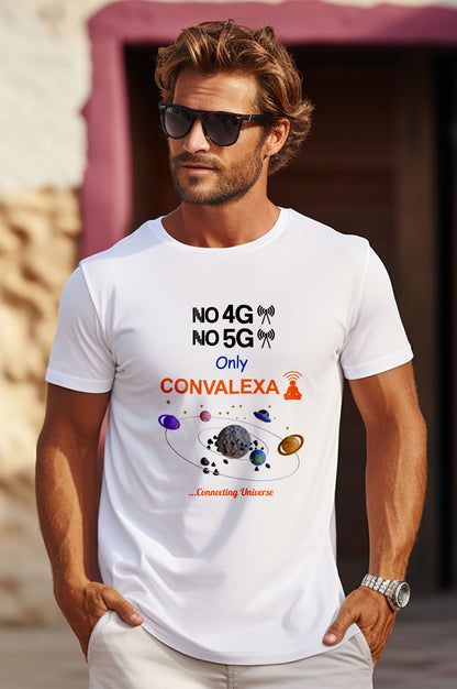 No 4G No 5G Humor White T-Shirt Universal Connection