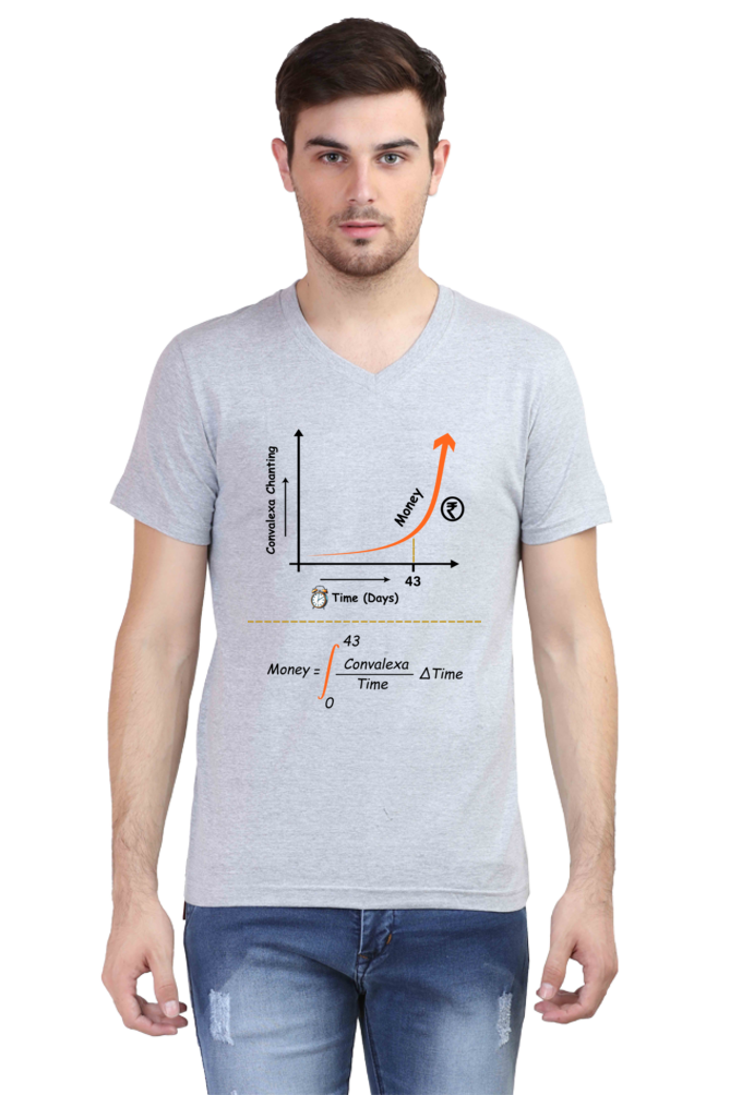 43 Days Hard ConvaLexa Challenge For Men, White V-Neck T-shirt