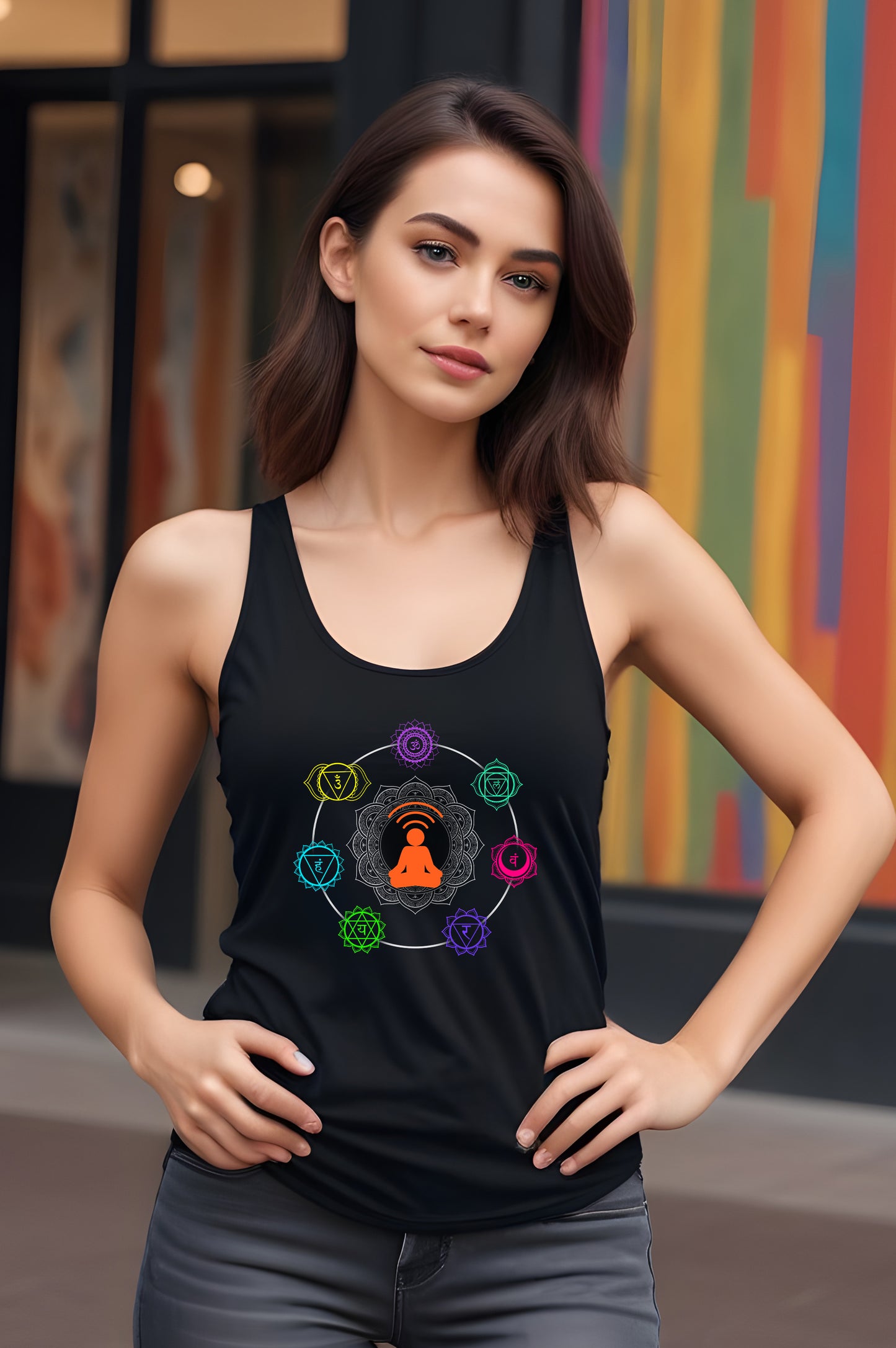 Women 7 Chakras Tank Top by ConvaLexa