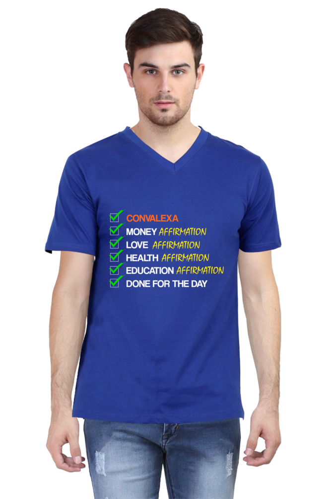 Men Daily Affirmations V-Neck T-Shirt