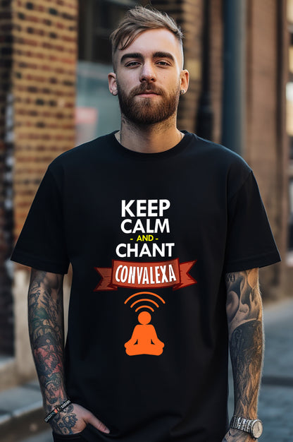 Black T-Shirt Keep Calm And Chant ConvaLexa