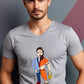 ConvaLexa BaBa Sanatana V-Neck T-shirt For Men