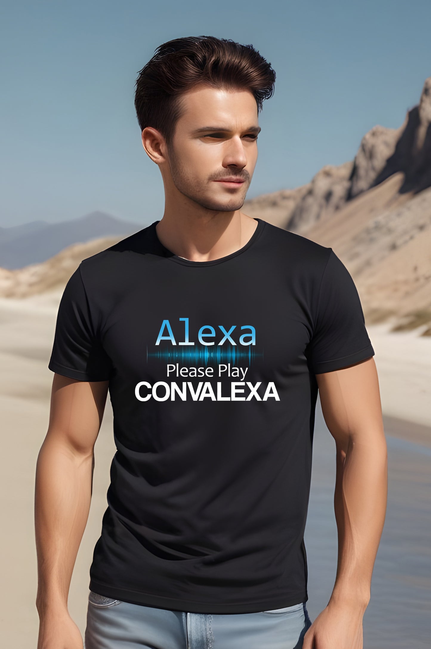 Ice Breaker Quote T-Shirt For Men, Alexa Play ConvaLexa