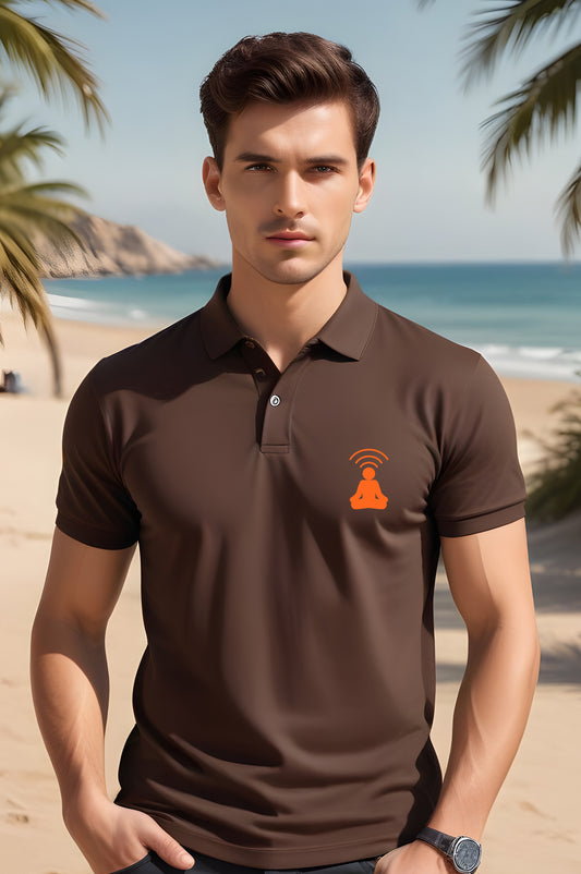 Black Polo T-Shirt For Men By ConvaLexa