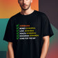 Printed Daily Affirmations Oversized T-Shirts for Men